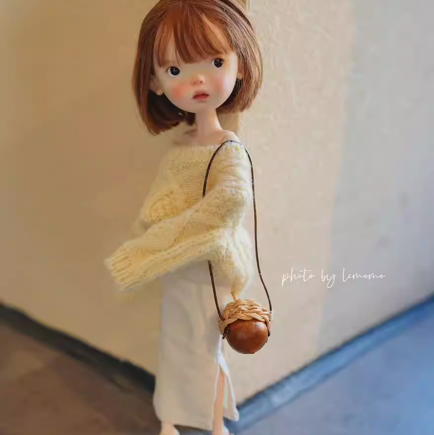 Blythe doll clothing, sizes: ob22/24, Azone, Landoudou. Comfy knitwear set — cute and office-appropriate style, includes sweater and matching pencil skirt.