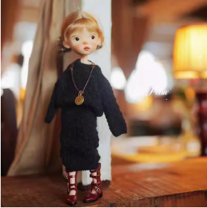 Blythe doll clothing, sizes: ob22/24, Azone, Landoudou.Hand-knitted sweater and pencil skirt set.