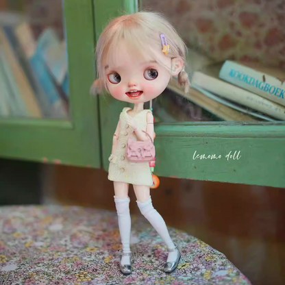 blythe doll shoes, sizes: ob22/24, landoudou, Blythe, azone, small square shoes, leather material, handmade product from China @lemomo doll