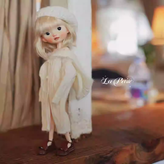 Blythe doll clothing, sizes: ob22/24, Azone, Landoudou.   Long hooded sweater — relaxed style with a touch of sexy appeal, made from soft and cozy fabric.