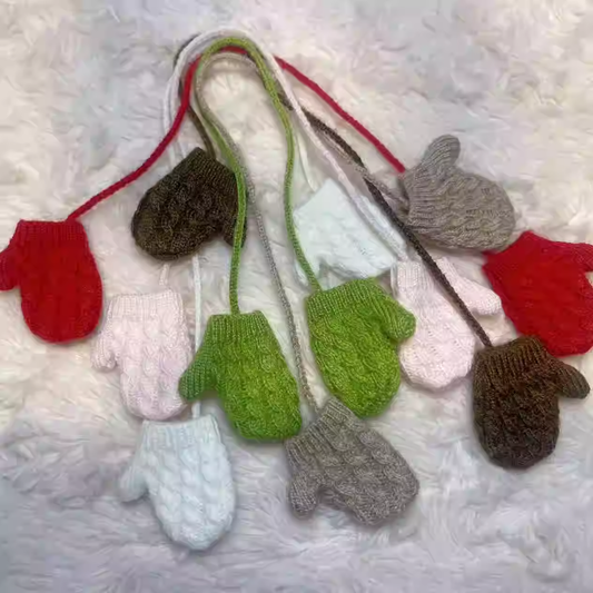 Hand-knitted wool gloves, Size: blythe, ob22, ob24, azone, bjd, 1/6, available in multiple colors, a cozy accessory.