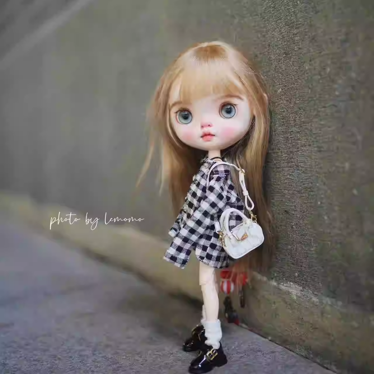 Blythe Doll Bag, 1/6 Scale Doll Bag   Size: ob22/24, Landouodu, 6分   Style: Miu Miu-inspired Doll Bag, Underarm Pleated Bag   Features: Korean Style, Modern Style