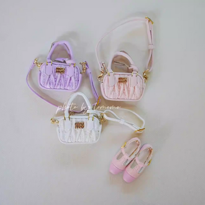 Blythe Doll Bag, 1/6 Scale Doll Bag   Size: ob22/24, Landouodu, 6分   Style: Miu Miu-inspired Doll Bag, Underarm Pleated Bag   Features: Korean Style, Modern Style